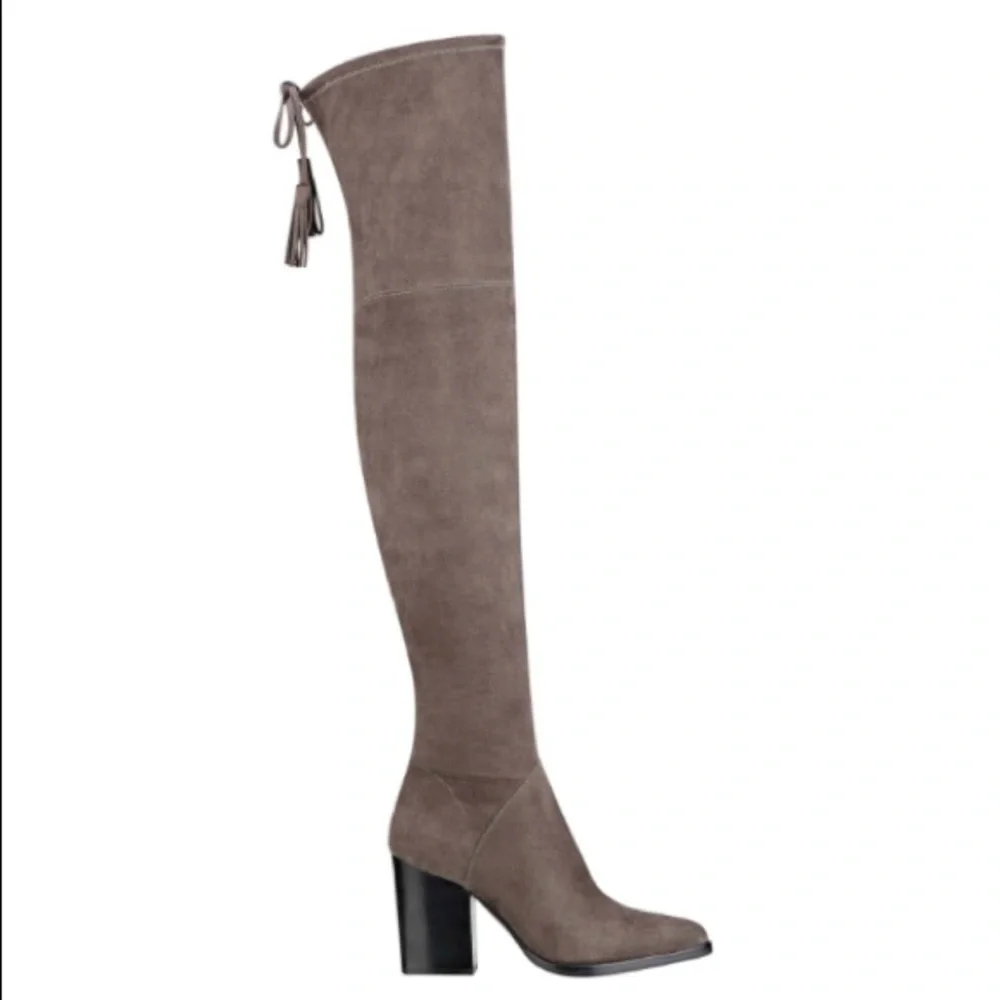 Marc Fisher Gray Suede Alinda Over the Knee Boots